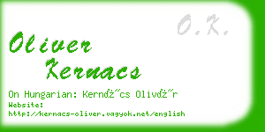 oliver kernacs business card